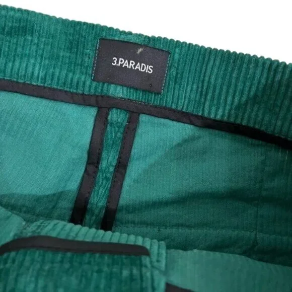 3.PARADIS PINO MULTI CORDUROY CARGO POCKET PANTS IN GREEN